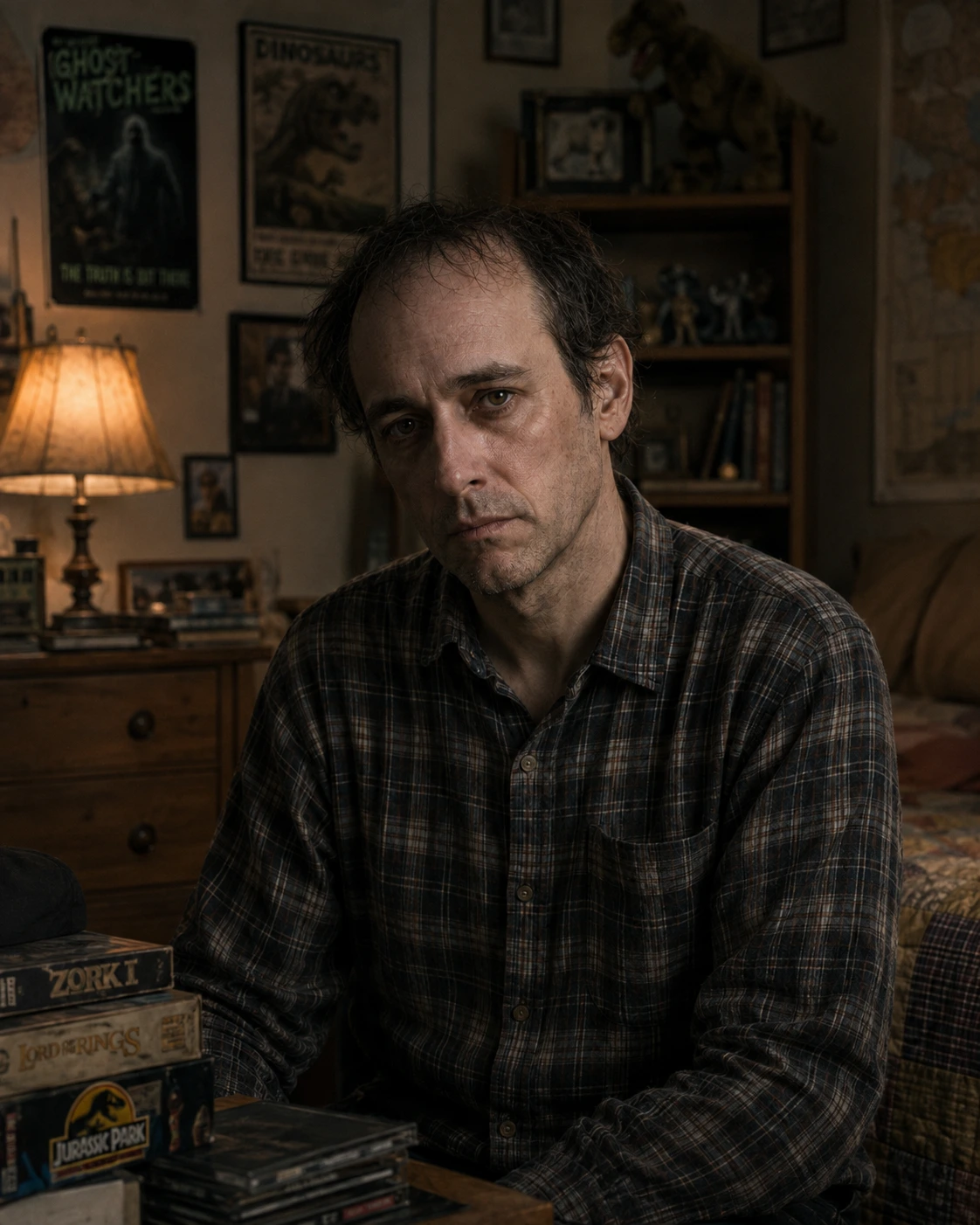 Elias Nathan Calver in his former childhood room