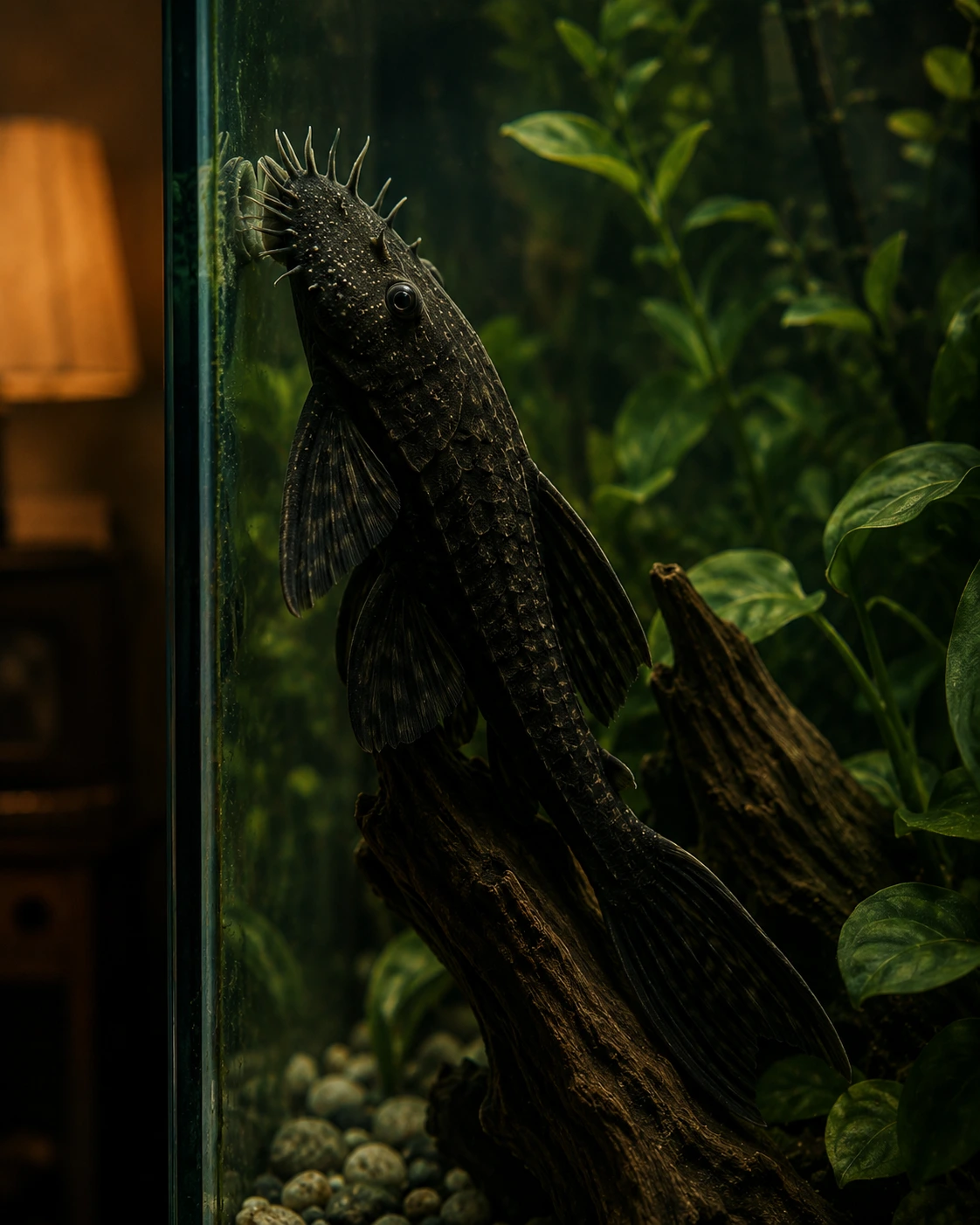 Grissom, the Weber family aquarium catfish
